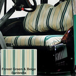 Club Car-EZGO-Yamaha - Red Dot Forest Green Seat Cover